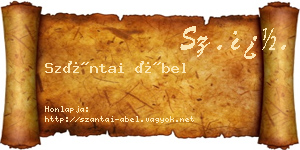 Szántai Ábel névjegykártya